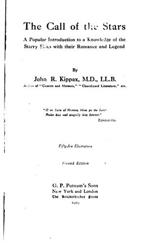Cover for The call of the stars