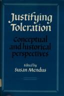 Cover for Justifying Toleration