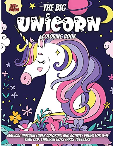 Cover for The Big Unicorn Coloring Book
