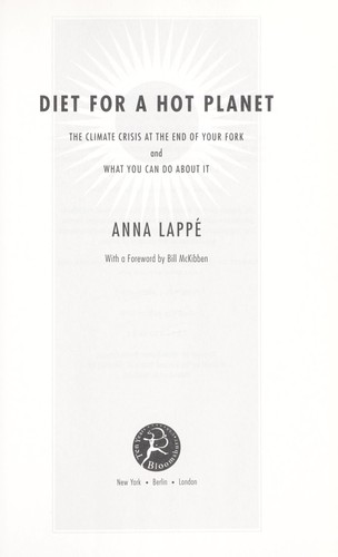 Cover for Diet for a hot planet