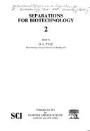 Cover for Separations for biotechnology 2