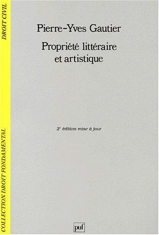 Cover for Propriété littéraire et artistique