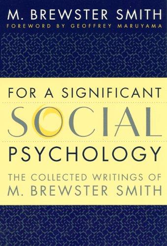 Cover for For a Significant Social Psychology
