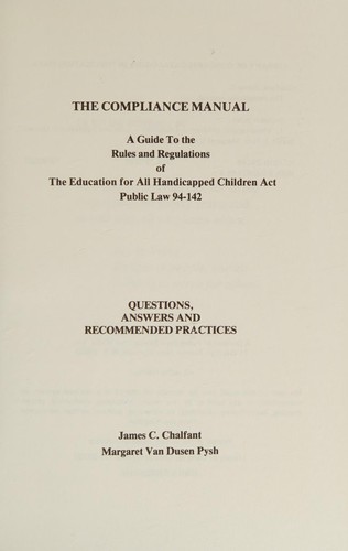 Cover for The compliance manual