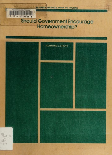 Cover for Should government encourage homeownership?