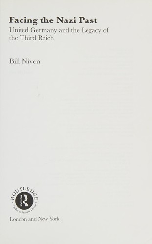 Cover for Facing the Nazi past