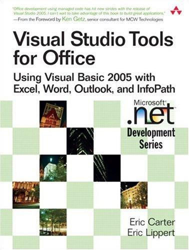 Cover for Visual Studio Tools for Office