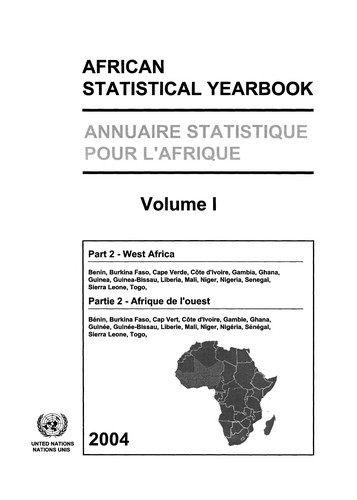 Cover for African statistical yearbook