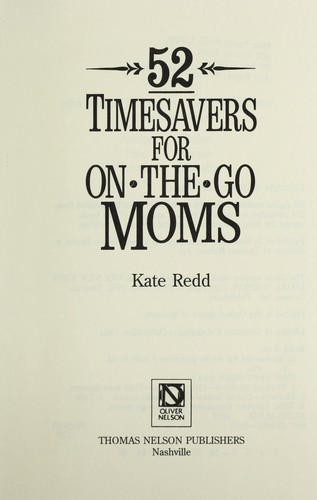 Cover for 52 timesavers for on-the-go-moms