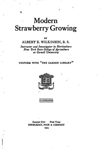 Cover for Modern strawberry growing