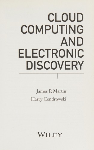 Cover for Cloud computing and electronic discovery