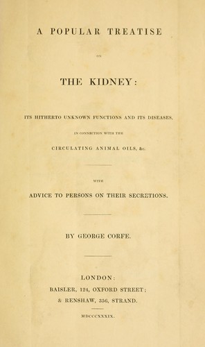 Cover for A popular treatise on the kidney