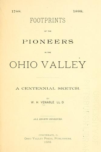 Cover for Footprints of the pioneers in the Ohio Valley