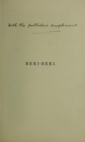 Cover for Beri-beri