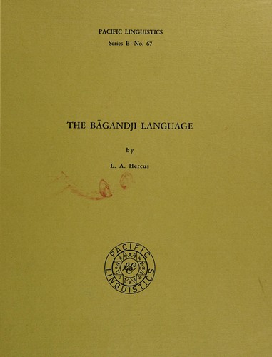 Cover for The Bāgandji language
