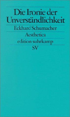 Cover for Die Ironie der Unverständlichkeit.