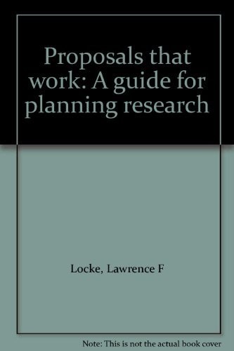 Cover for Proposals that work