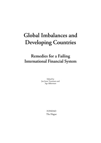 Cover for Global imbalances and developing countries