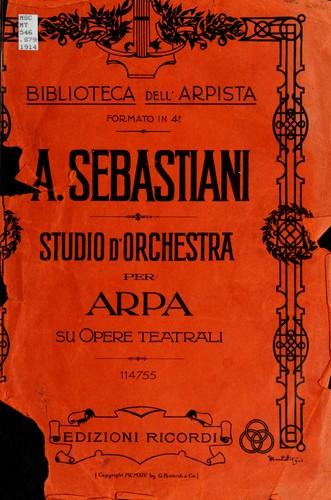 Cover for Studio d'orchestra per arpa
