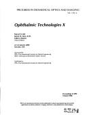 Cover for Ophthalmic technologies X