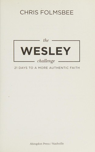 Cover for The Wesley Challenge Participant Book