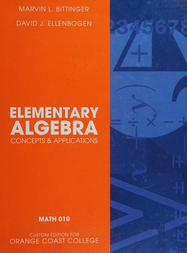 Cover for Elementary algebra