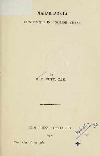 Cover for Mahabharata