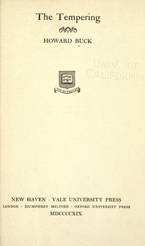 Cover for The tempering