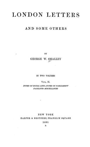 Cover for London letters