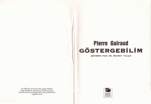 Cover for Göstergebilim