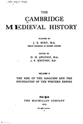 Cover for The Cambridge Medieval History