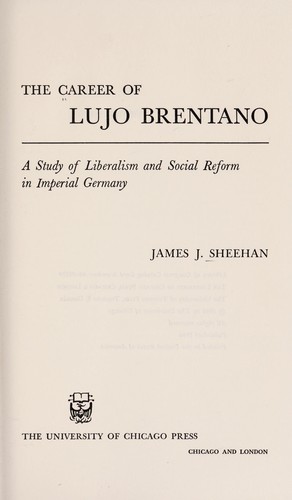 Cover for The career of Lujo Brentano