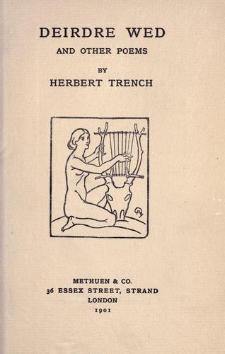 Cover for Deirdre wed, and other poems.