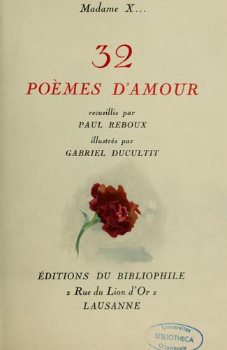 Cover for 32 poèmes d'amour