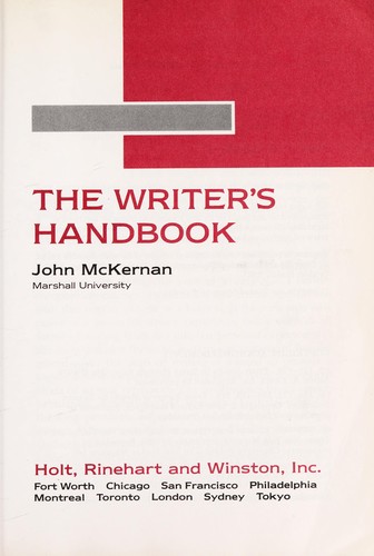 Cover for The writer's handbook