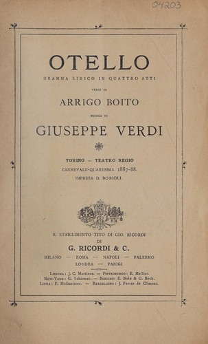 Cover for Otello