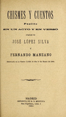 Cover for Chismes y cuentos
