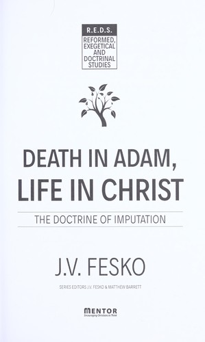 Cover for Death in Adam, life in Christ