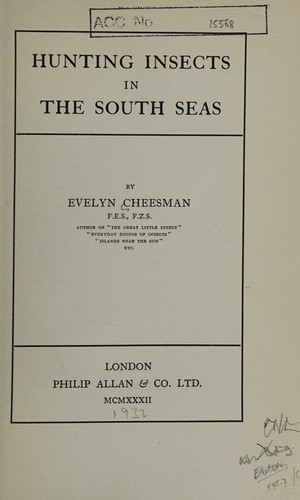 Cover for Hunting insects in the South seas