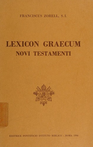 Cover for Lexicon graecum Novi Testamenti