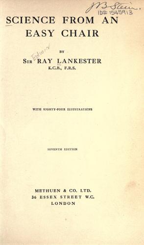Cover for Science from an easy chair.