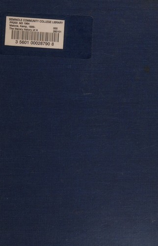 Cover for The literary history of Hamlet
