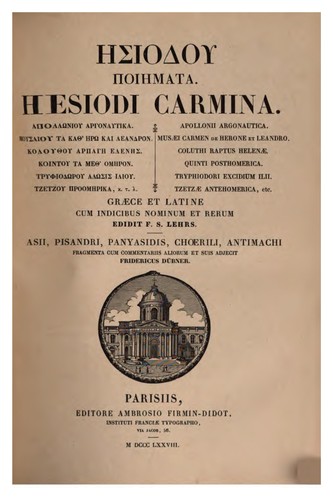 Cover for Hesiodi Carmina