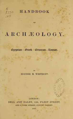 Cover for Handbook of archæology.