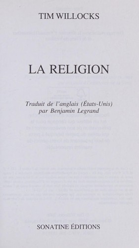 Cover for La Religion