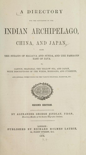 Cover for A directory for the navigation of the Indian Archipelago, China, and Japan, from the straits of Malacca and Sunda, and the passages east of Java.