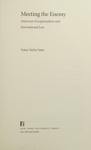 Cover for Meeting the enemy