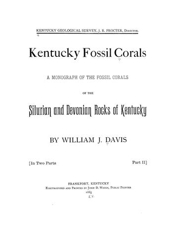 Cover for Kentucky fossil corals