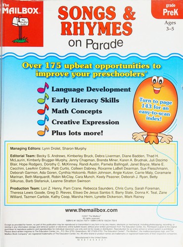 Cover for Songs and Rhymes on Parade