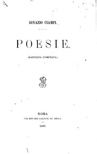 Cover for Poesie: raccolta completa